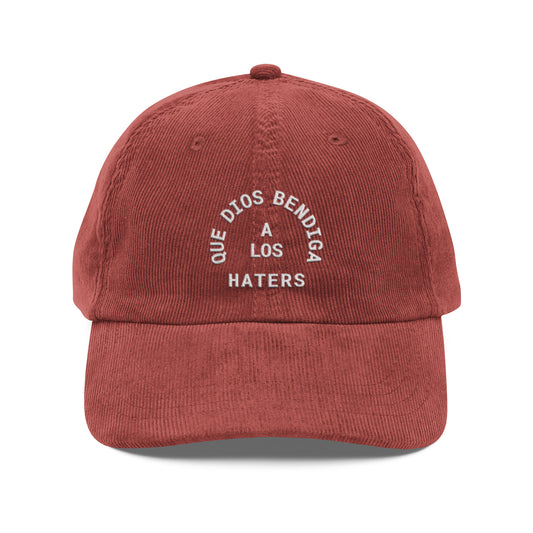 Que Dios Bendiga a Los Haters Gorra Curdoroy